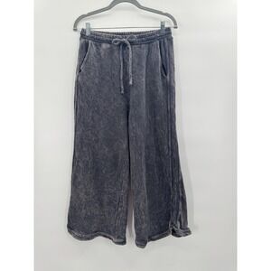 Three Bird Best Womens Small So Comfy Wide Leg Pant Acid Wash Loungewear Grunge